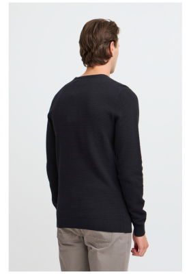 BLEND Redhill 7257, Fekete Kötött Pulóver NOOS