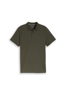 TOM TAILOR 1006, Olívzöld Rövid Ujjú Ingpóló NOOS