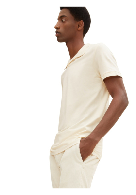 TOM TAILOR 1624, Törtfehér Rövid Ujjú Ingpóló