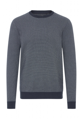 BLEND Baal 0121, Kék Kötött Pulóver