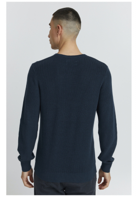 BLEND Codford 4336, Kék Kötött Pulóver