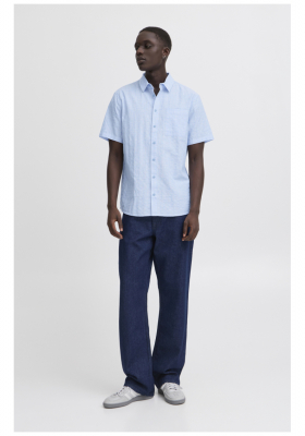 BLEND Aston 8197, Világoskék Rövid Ujjú Ing