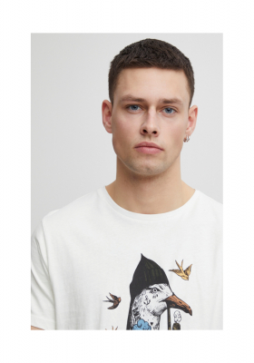 BLEND 5344, Fehér, Nyomtatott Rövid Ujjú Póló