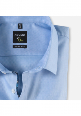 OLYMP No. Six 2502, Kék Hosszú Ujjú Ing, Super slim, Urban Kent