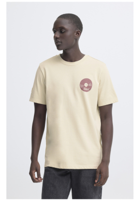 BLEND Sun Sense Music Tee 0515, Krémszínű  Rövid Ujjú Póló