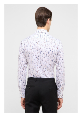 ETERNA Slim Fit 1377, Kék, Mintás Hosszú Ujjú Ing