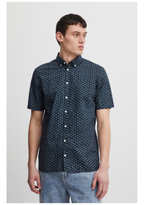 CASUAL FRIDAY Anton 4660, Kék Rövid Ujjú Ing 