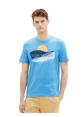 TOM TAILOR 6328, Világoskék Rövid Ujjú Póló