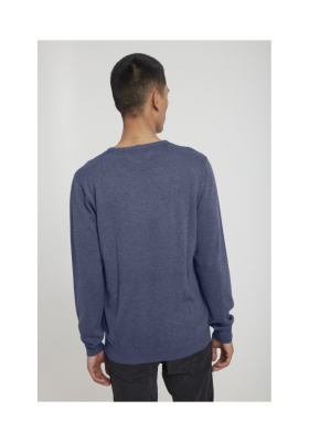 BLEND Nolen 2883, Kék Kötött Pulóver