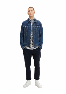 TOM TAILOR Tropical 1036, Kék  Rövid Ujjú Ing