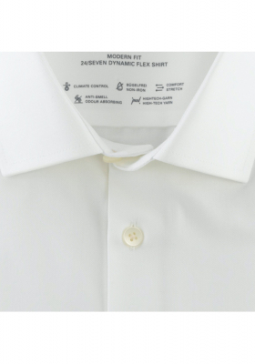 OLYMP Luxor 24/Seven 1230, Bézs Hosszú Ujjú Ing, Modern Fit, Global Kent