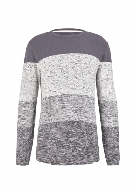 TOM TAILOR DENIM 2326 Sötétszürke Kötött Pulóver