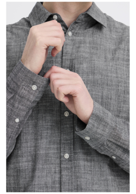 BLEND Daris 0297, Kék Hosszú Ujjú Ing