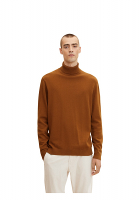 TOM TAILOR 2304, Barna Kötött Garbo Pulóver