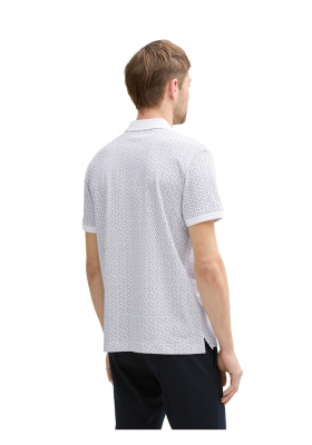 TOM TALIOR 5682, Fehér, Mintás Rövid Ujjú Ingpóló