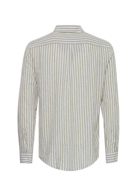 CASUAL FRIDAY Anton 4974, Zöld Csíkos Hosszú Ujjú Ing
