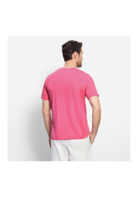 OLYMP 5610, Pink Pamut/Len Kevertszálú Rövid Ujjú Póló 