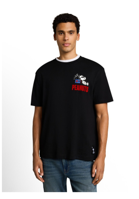 TOM TAILOR DENIM 3085, Fekete Rövid Ujjú Póló