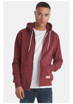 BLEND Noah 1628, Zippes-Kapucnis Pulóver, Piros