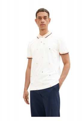 TOM TAILOR 6439, Törtfehér Rövid Ujjú Ingpóló