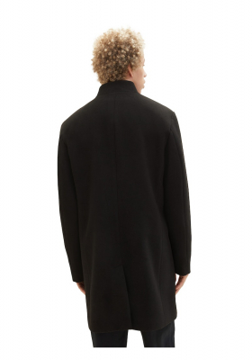 TOM TAILOR DENIM 7399, Fekete Gyapjú Kabát