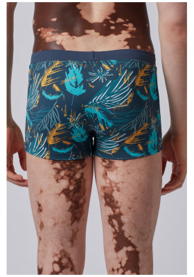 SKINY Summer Island 0060, Kék Levelek  Boxer Úszónadrág