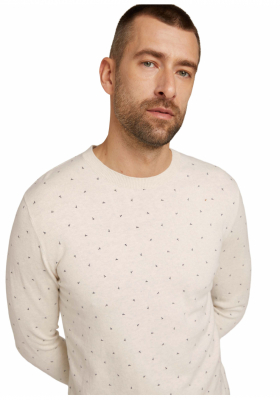 TOM TAILOR Birdy 0134, Bézs Kötött Pulóver