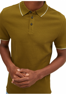 TOM TAILOR Waffle 396, Zöld Rövid Ujjú Ingpóló