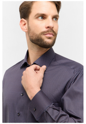 ETERNA Modern Fit 1054, Piros, Mintás Hosszú Ujjú Ing