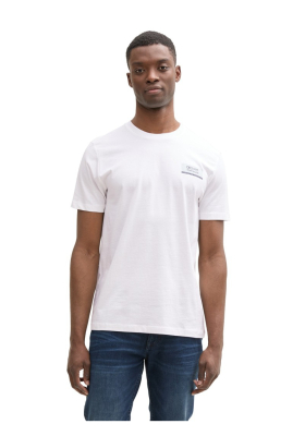 TOM TAILOR DENIM 3491, Gyöngyfehér Rövid Ujjú Póló