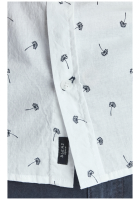 BLEND 0195, Fehér Rövid Ujjú Ing, Slim fit