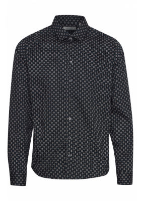 CASUAL FRIDAY Anton 5348, Sötétkék Mintás Hosszú Ujjú Ing