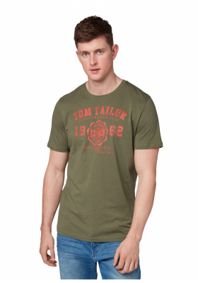 TOM TAILOR Basic 8637, Zöld Rövid Ujjú Póló