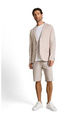 TOM TAILOR 0341, Világos Bézs Pamut-Len Zakó