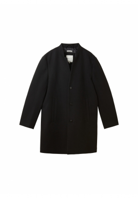 TOM TAILOR DENIM 7399, Fekete Gyapjú Kabát