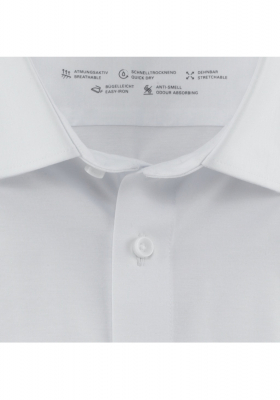 OLYMP Luxor 24/Seven 1202, Fehér Hosszú Ujjú Ing, Modern fit, New Kent