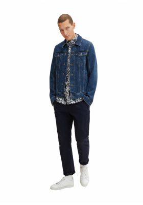 TOM TAILOR Tropical 1036, Kék  Rövid Ujjú Ing