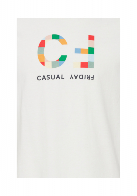 CASUAL FRIDAY Thor 4735, Fehér, Nyomtatott Rövid Ujjú Póló