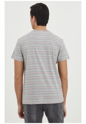 BLEND Striped 2372, Szürke Rövid Ujjú Póló