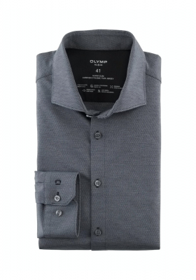 OLYMP No. Six 24/Seven 2508, Szürke Hosszú Ujjú Ing, Super slim, Urban Kent