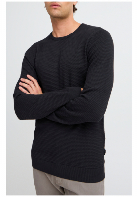 BLEND Redhill 7257, Fekete Kötött Pulóver NOOS