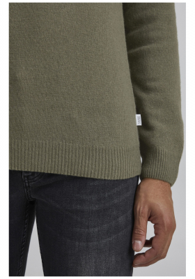 CASUAL FRIDAY Karl 3971, Zöld Kötött Gyapjú Garbo Pulóver, NOOS