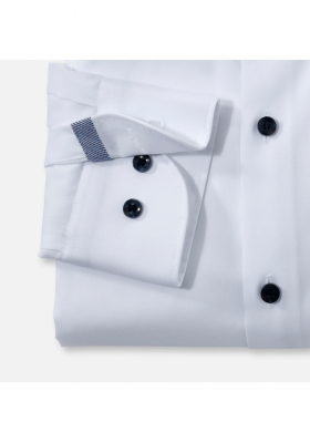 OLYMP Level Five 2190, Fehér Hosszú Ujjú Ing, Body fit, New York Kent