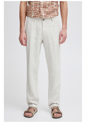 CASUAL FRIDAY Pandrup 5148, Törtfehér Len nadrág 