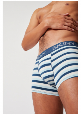 SKINY Cotton Multipack 6487, Multikolor Csíkos Boxerernadrág, Dupla Csomag