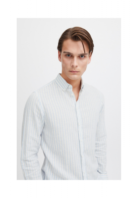CASUAL FRIDAY Anton 4974, Világoskék Csíkos Hosszú Ujjú Ing