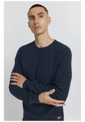 BLEND Codford 4336, Kék Kötött Pulóver