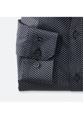 OLYMP No.Six 2542, Fekete Hosszú Ujjú Ing, Super slim, Urban Kent