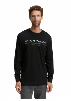 TOM TAILOR 7769, Fekete Hosszú Ujjú Póló