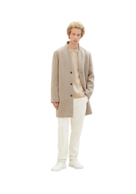 TOM TAILOR DENIM 7399, Homokszínű Gyapjú Kabát